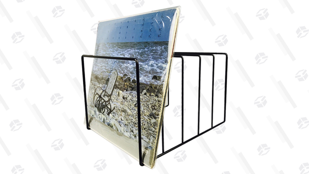 On the one hand, it’s a wire shelf. On the other, it gives you the option to organize your records into distinct categories.